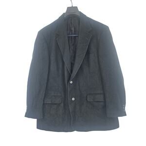 Vintage Roundtree & Yorke 100% Camel Hair Blazer Black Blazer Mens XL 46 3962